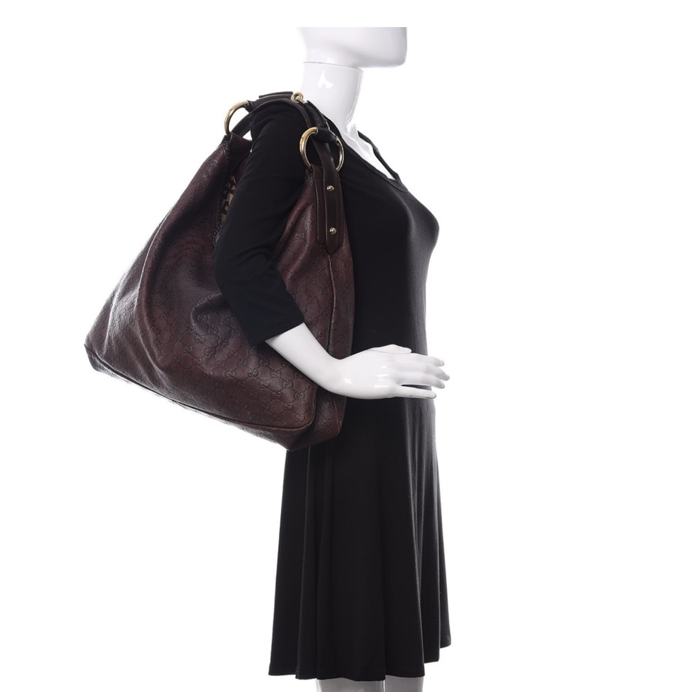 Gucci - Guccissima Large Horsebit Hobo - Chocolate